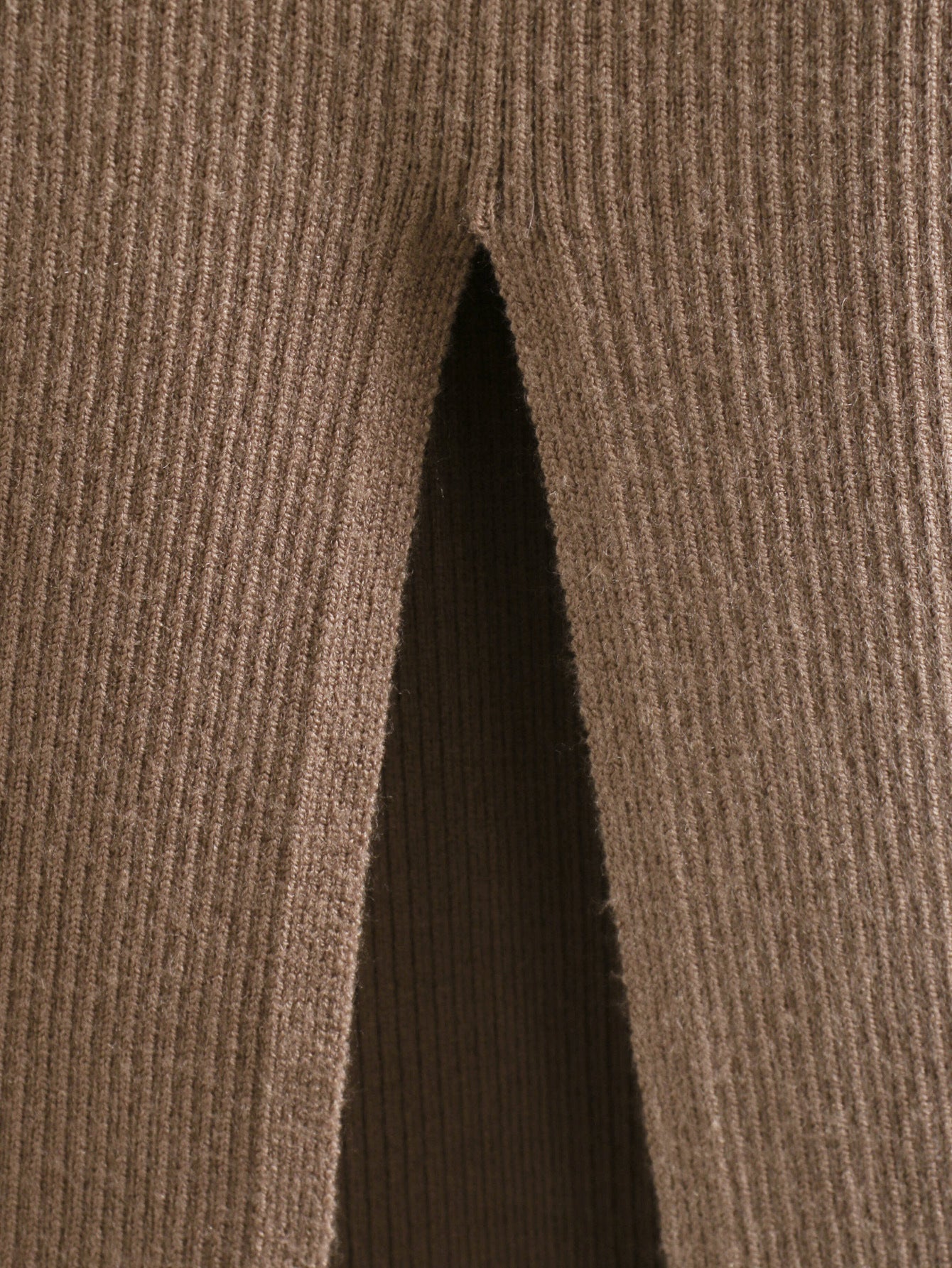 Caleb Ribbed Knit Midi Dress Caramel FINAL