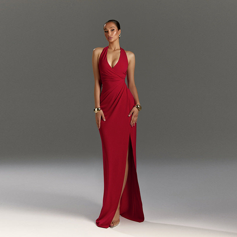 Ritter Slit Dress Red