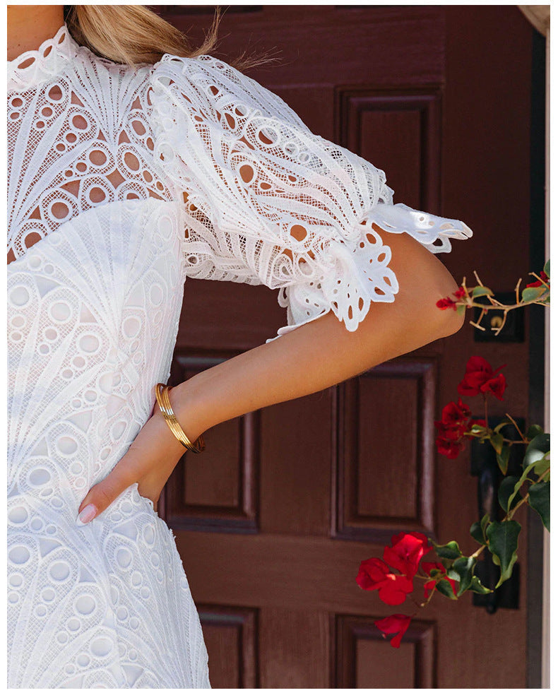 Champs lys������������es Embroidered Lace Dress