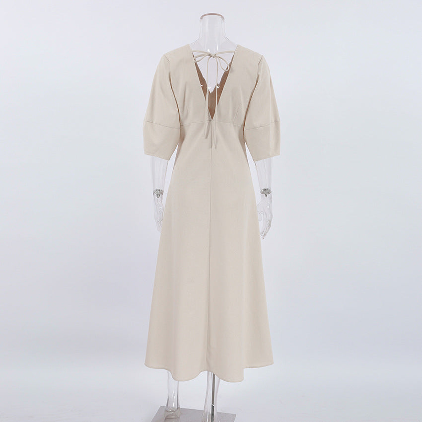 Gemini Rising Dress Off White