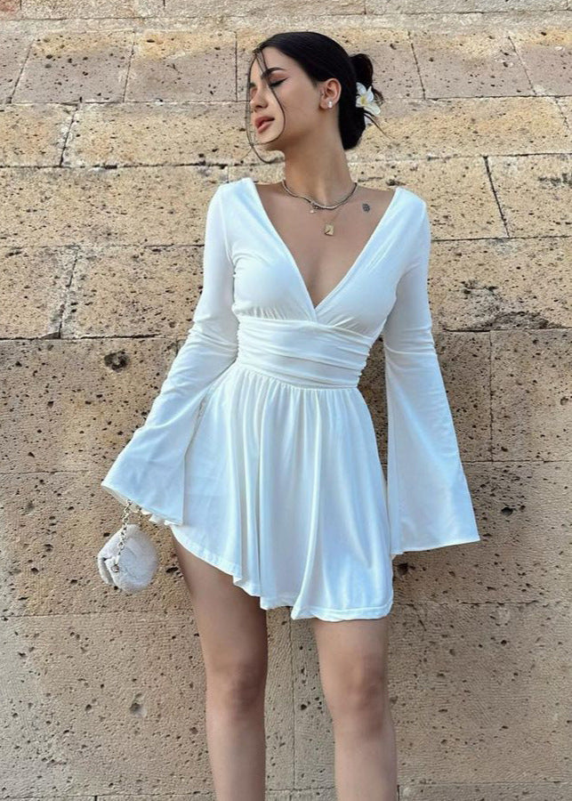 Amara Long Sleeve Wrap Mini Dress