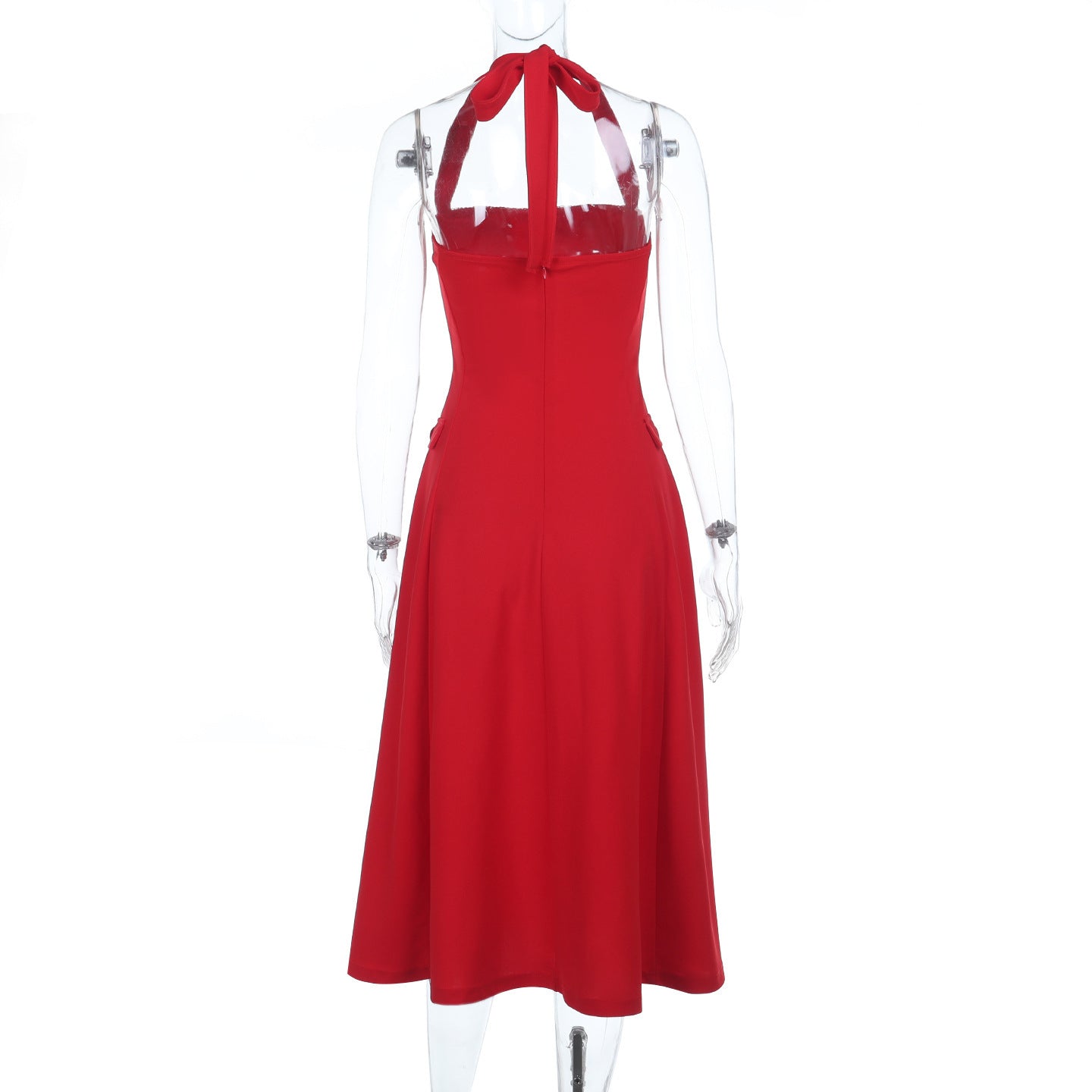 Carnes Midi Dress Red