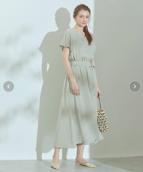 Soleia Satin Cowl Neck Midi Dress Sage