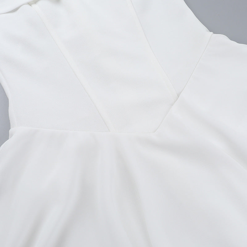Fring Tube Dress White