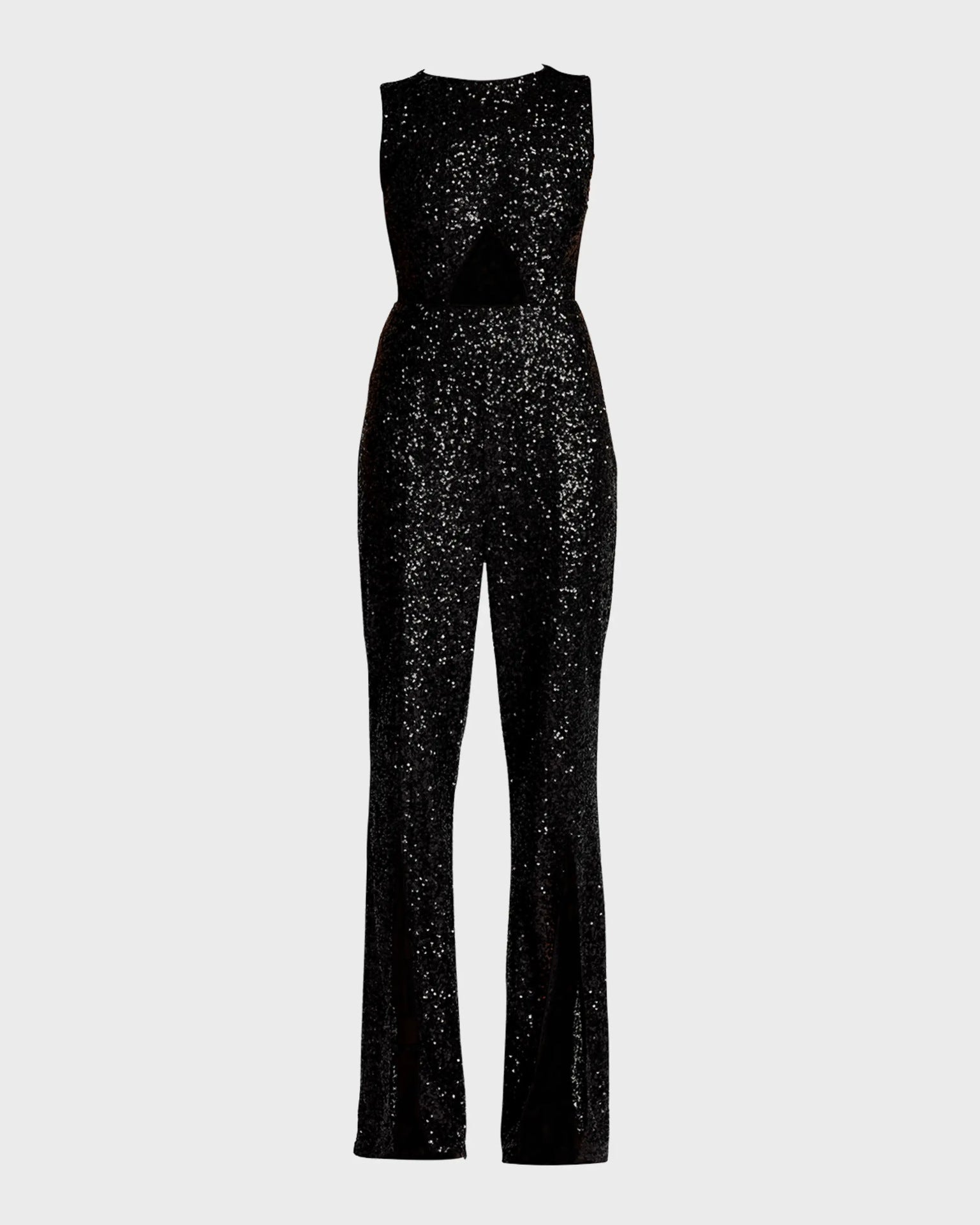 Women Clothing Sexy Fall Women Clothing Black Paillette Sleeveless Slim Fit Bodysuit