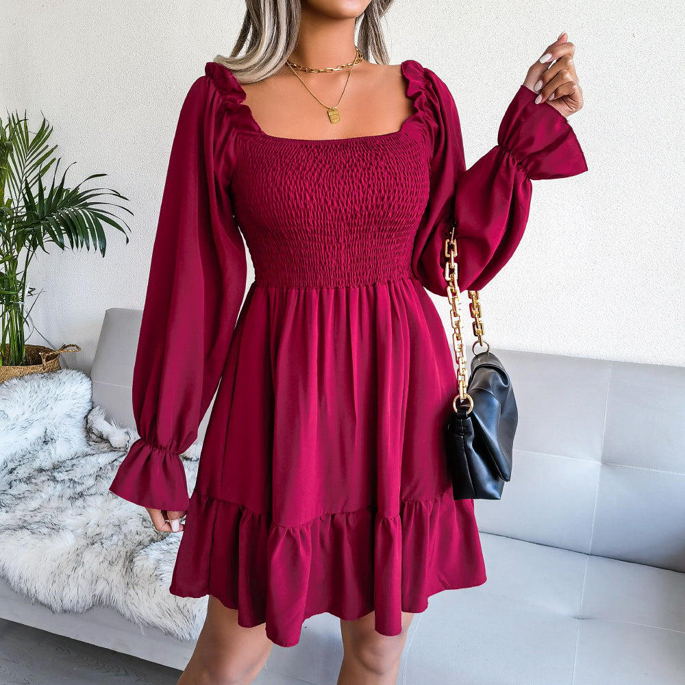 Starts With Love Smocked Dress Wine FINAL