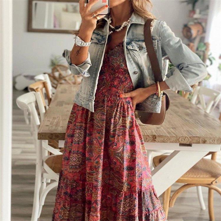 Turned Season Smocked Puff Sleeve Maxi Dress FINAL