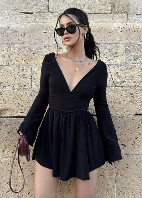 Amara Long Sleeve Wrap Mini Dress