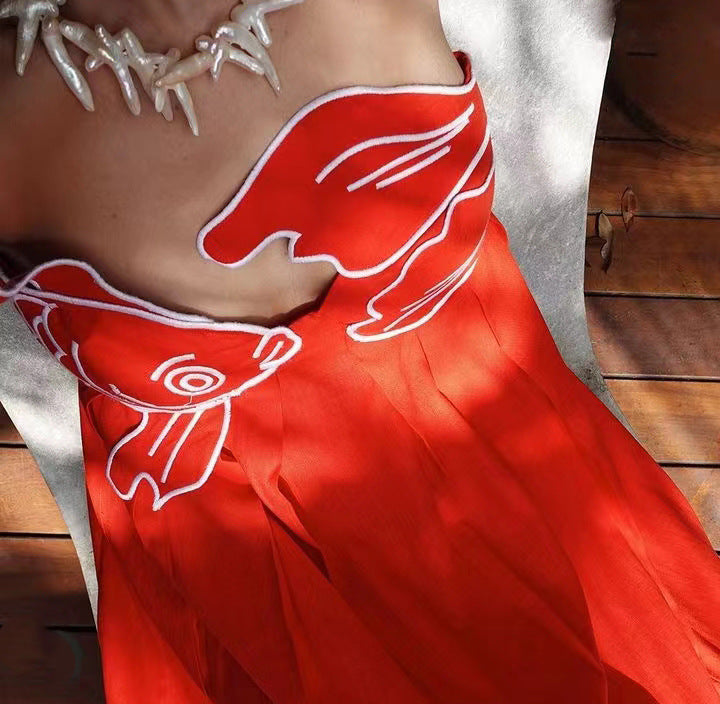 Valentina Maxi Dress Red