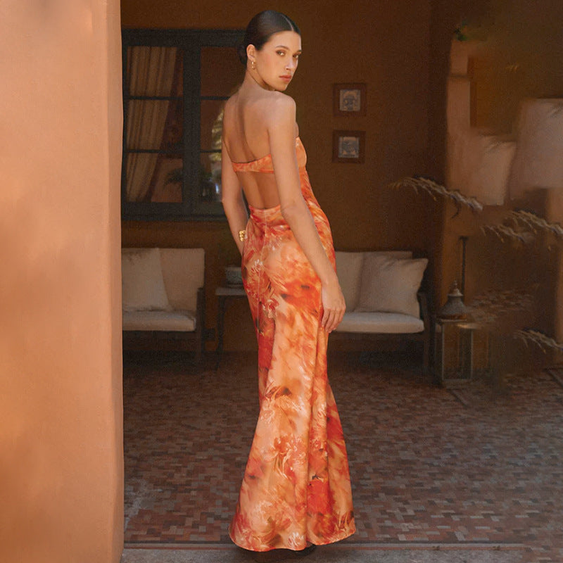 Gerbera Maxi Dress Orange