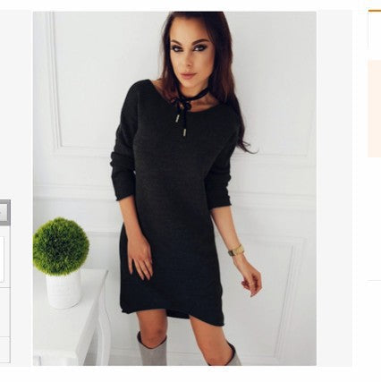Smoky Mountain Sweater Dress Black