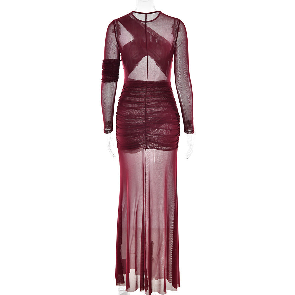 Bruna Maxi Dress Maroon