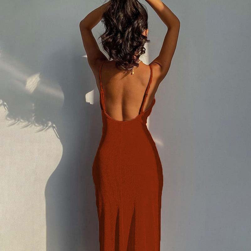 Magic Moments Ribbed Knit Midi Dress Faded Red