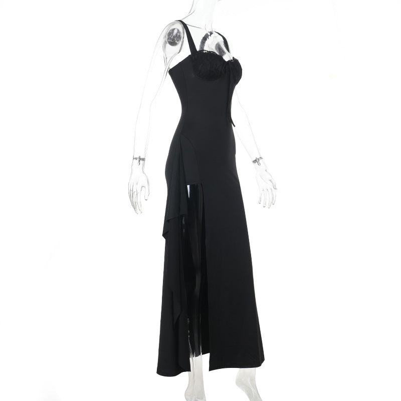 Irish Slit Dress Black