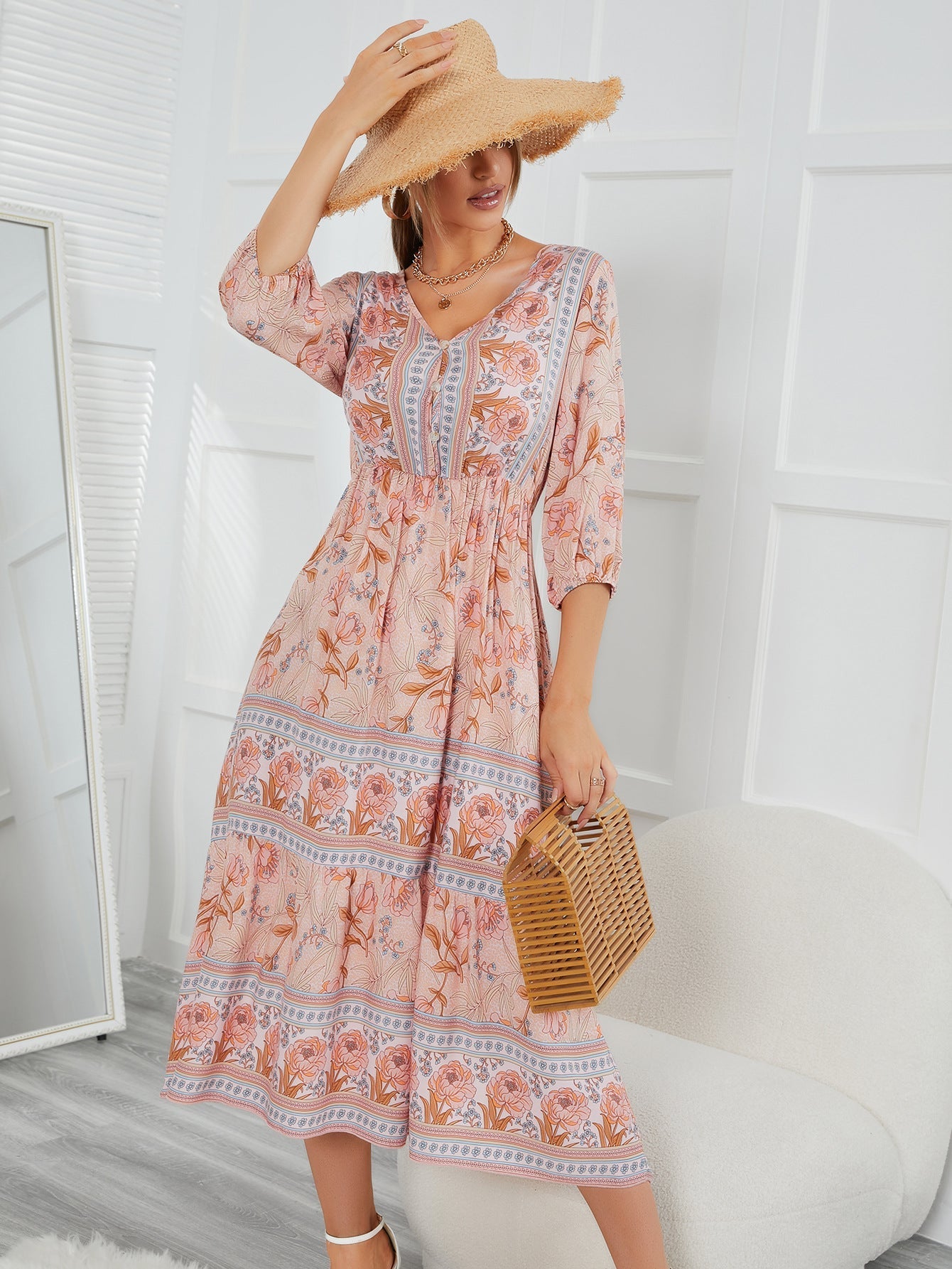 Citronella Adjustable Kimono Maxi Dress FINAL