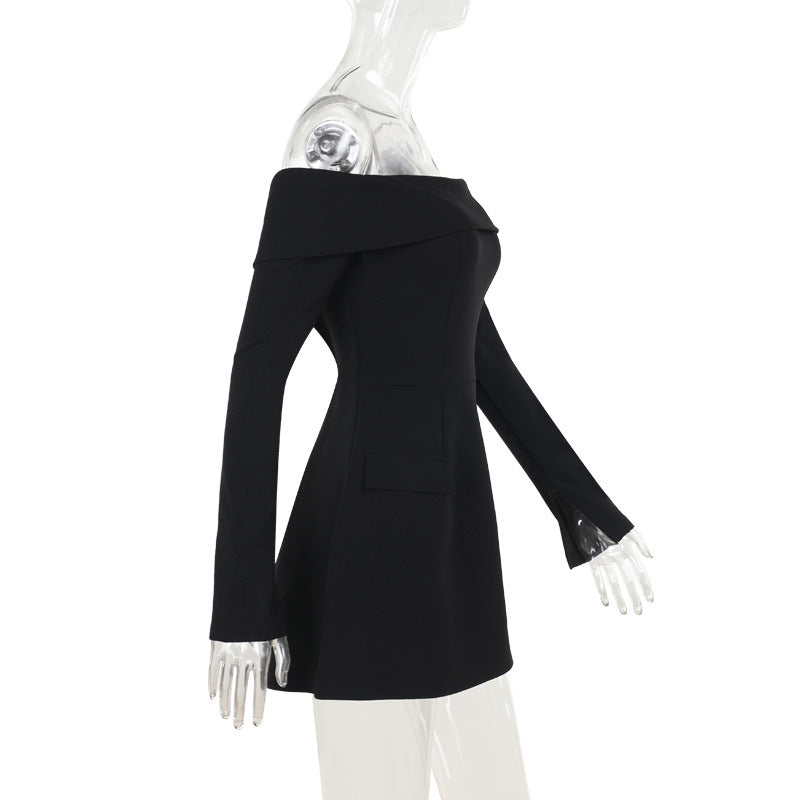 Barbara 2.0 Off Shoulder Mini dress Black