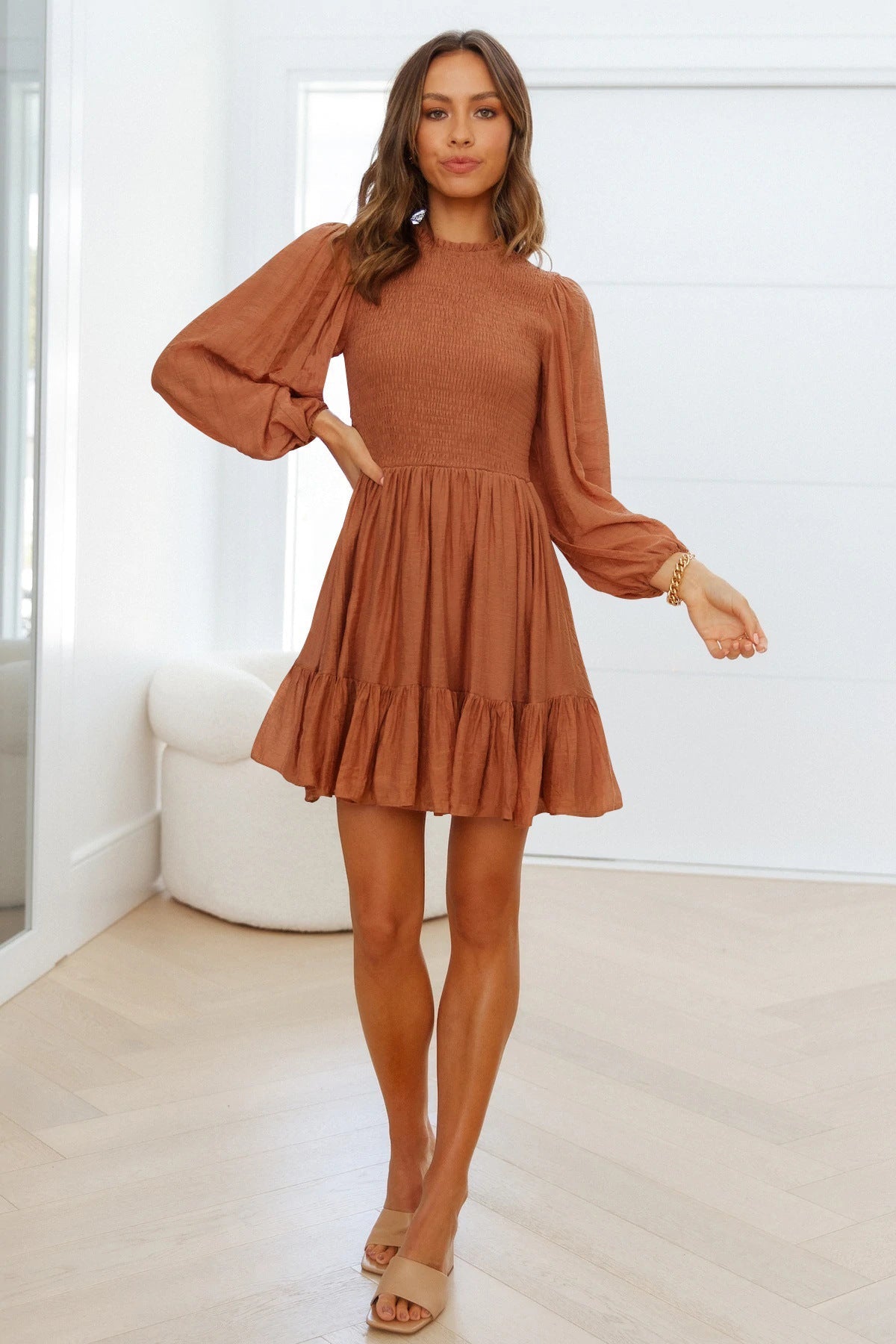 Vara Chiffon Ruffle Dress FINAL