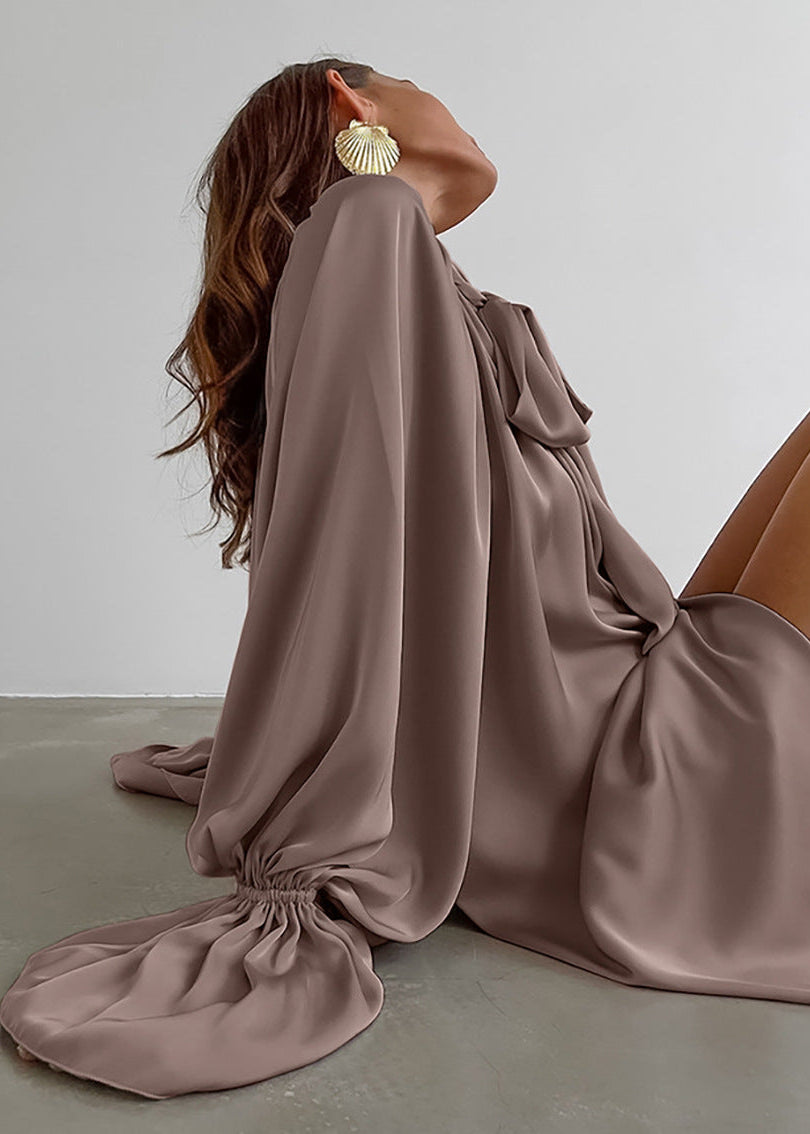 Opulent Grace Bow Tie Blouse Dress