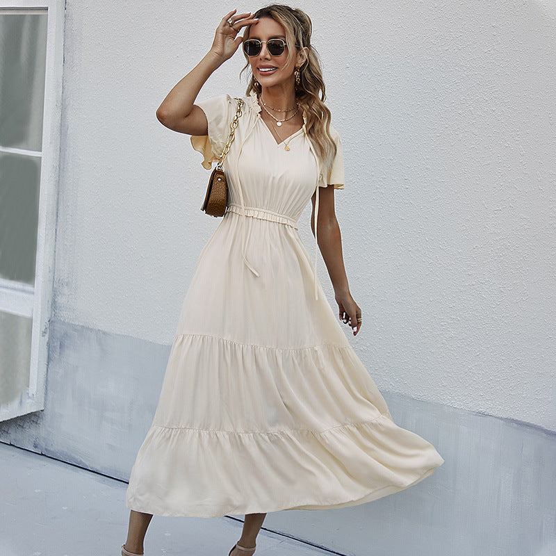Bushwick Cotton Midi Dress Cream FINAL