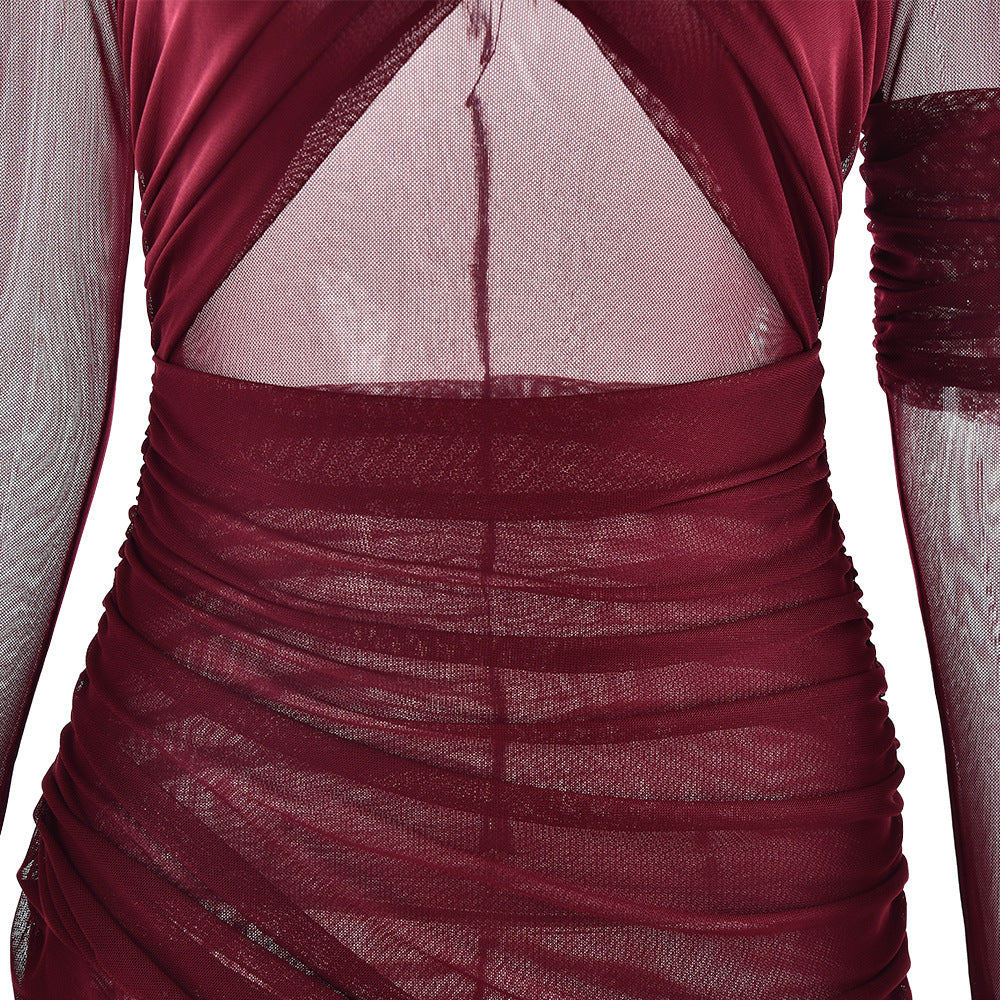 Bruna Maxi Dress Maroon