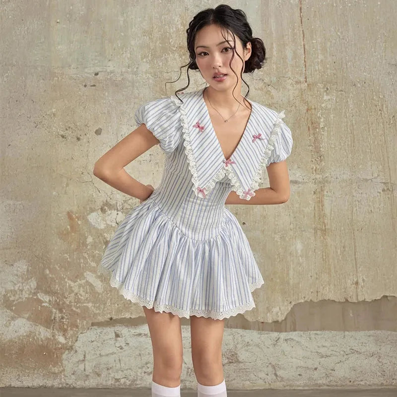 Soft Girl Chelsea Collar Mini Dress