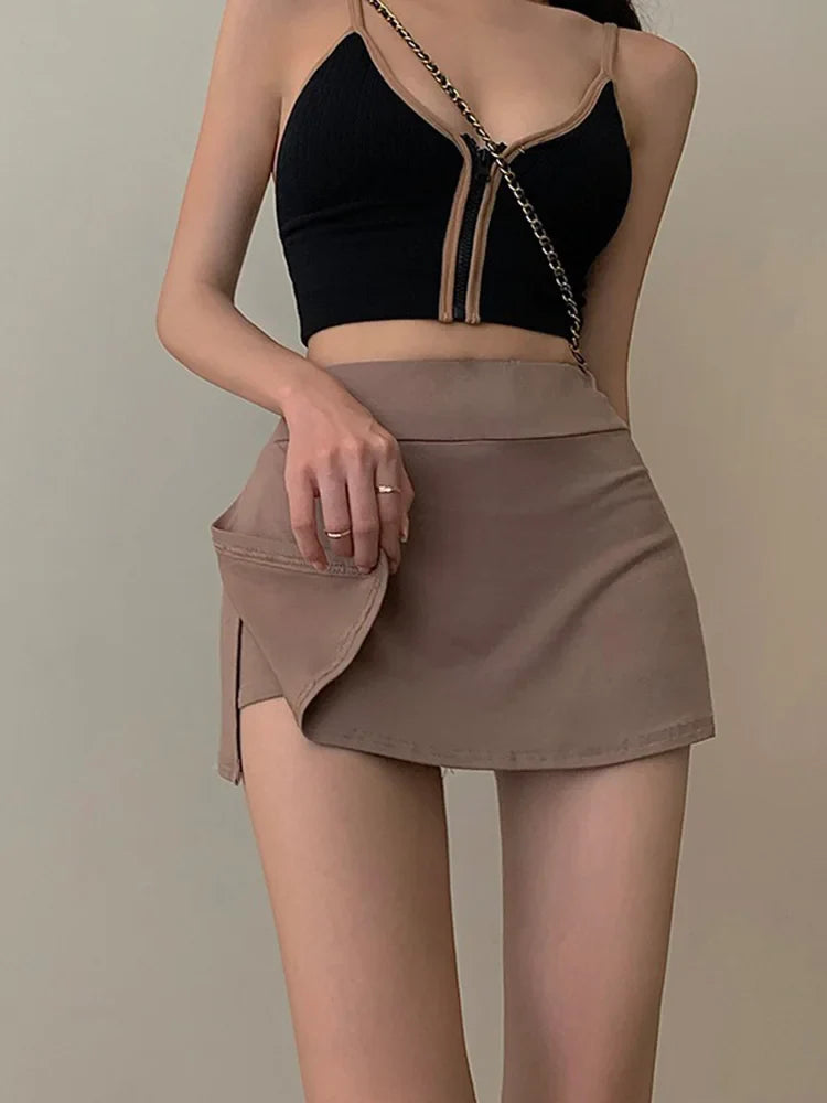 Tennis High Waist Culottes Aline Mini Skirt