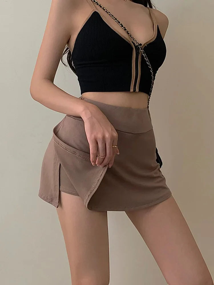 Tennis High Waist Culottes Aline Mini Skirt