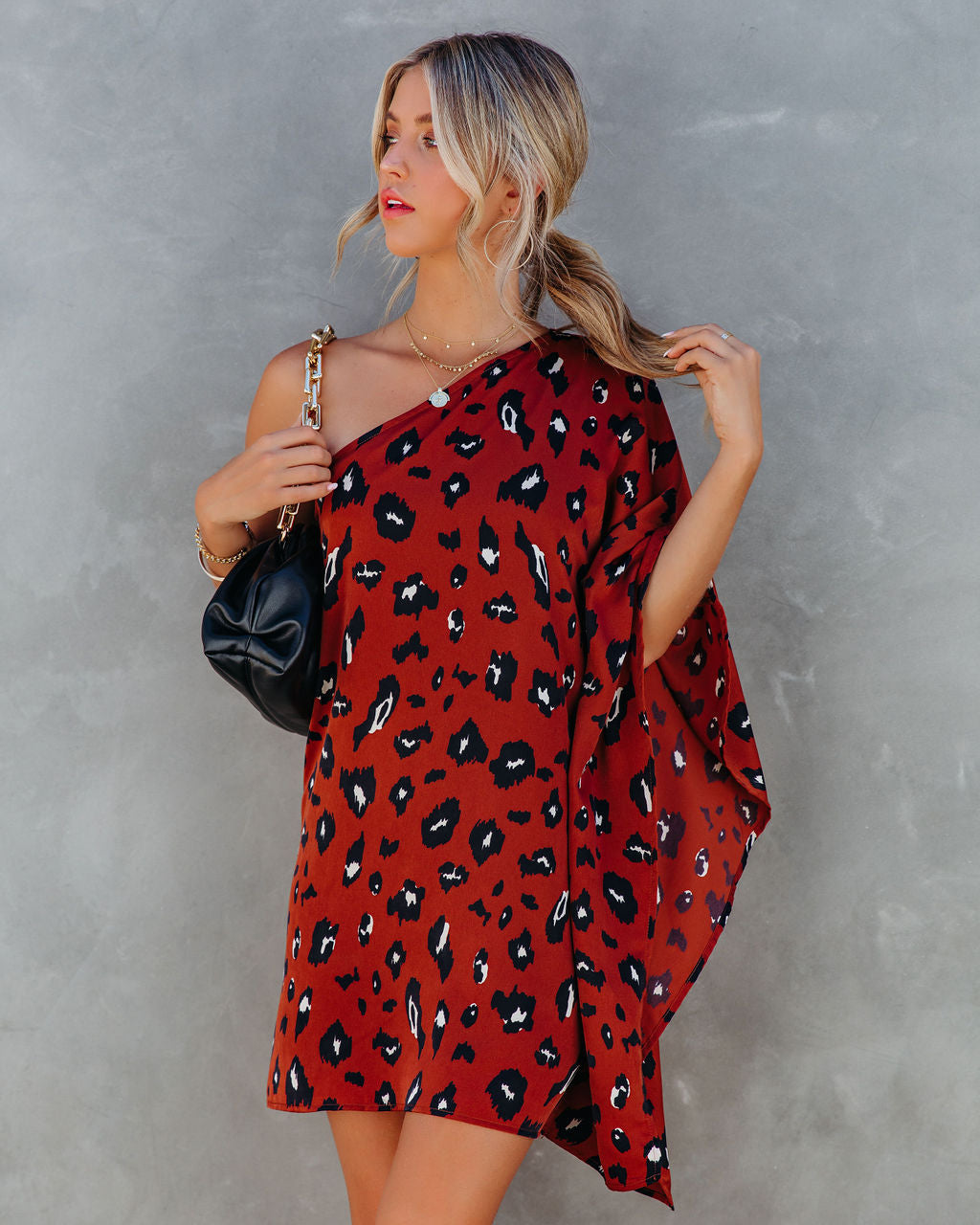 Trade Winds Printed One Shoulder Statement Dress FINAL