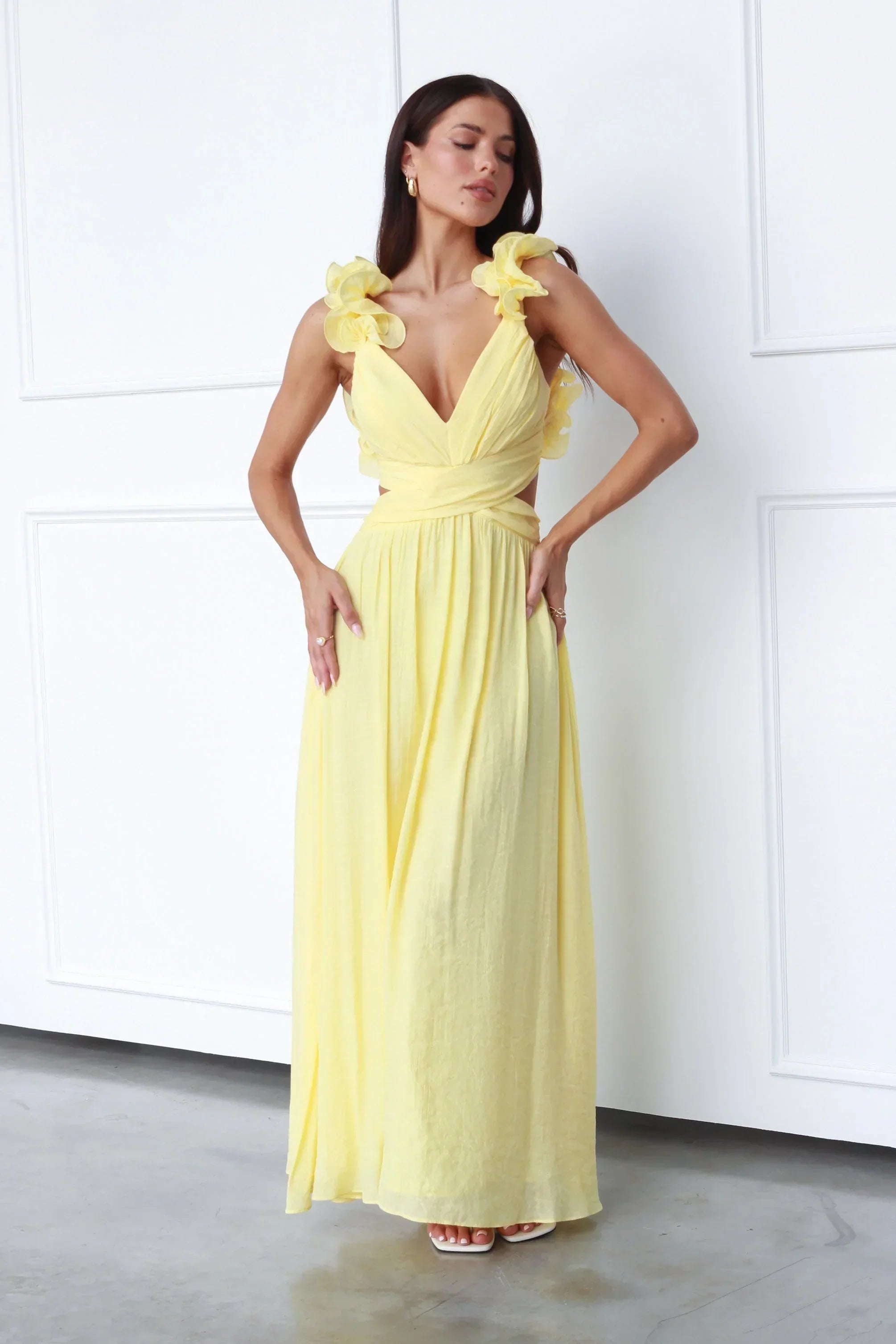 Lanae | Elegant Dress With Deep V Neck