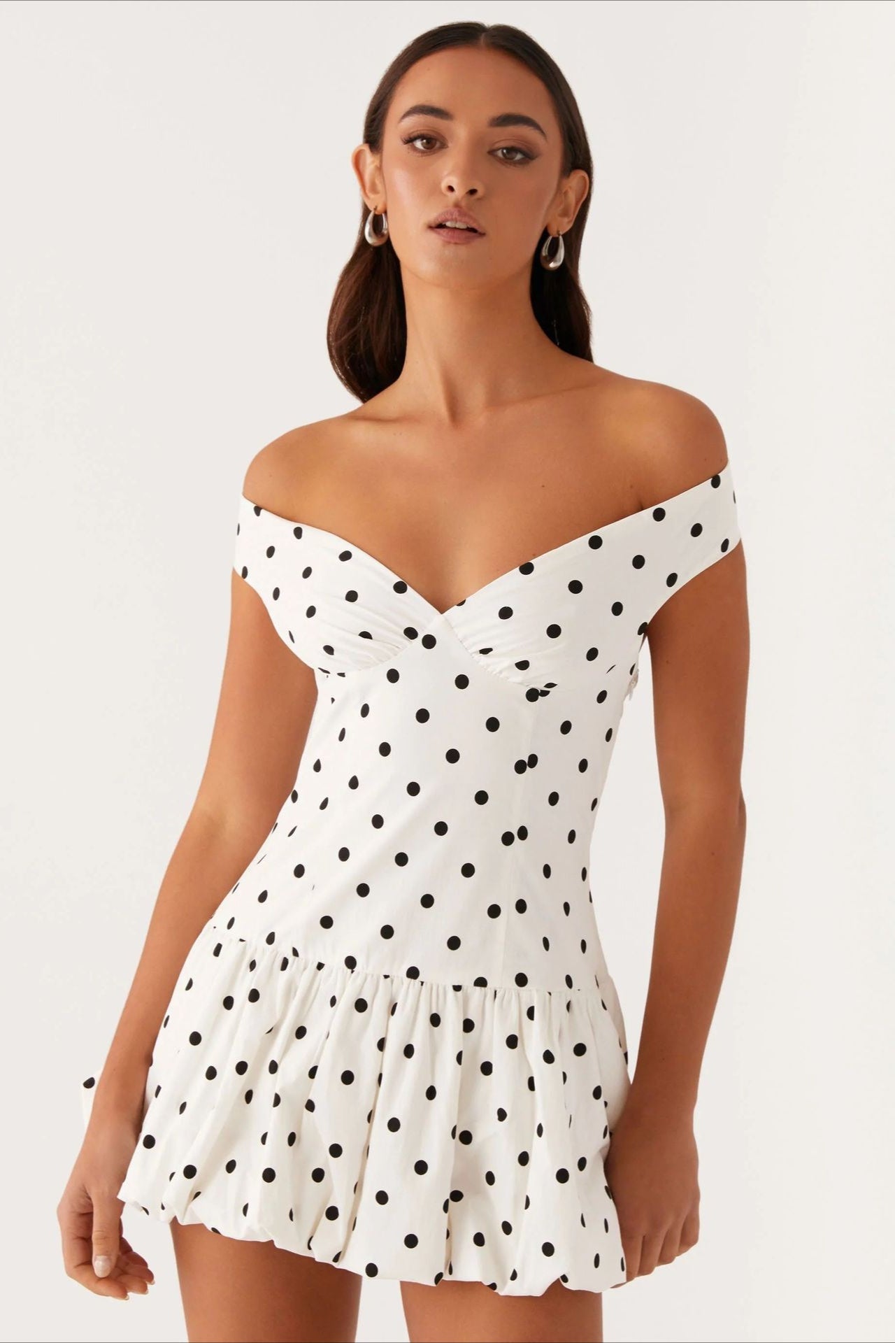 OffShoulder Peplum Mini Dress