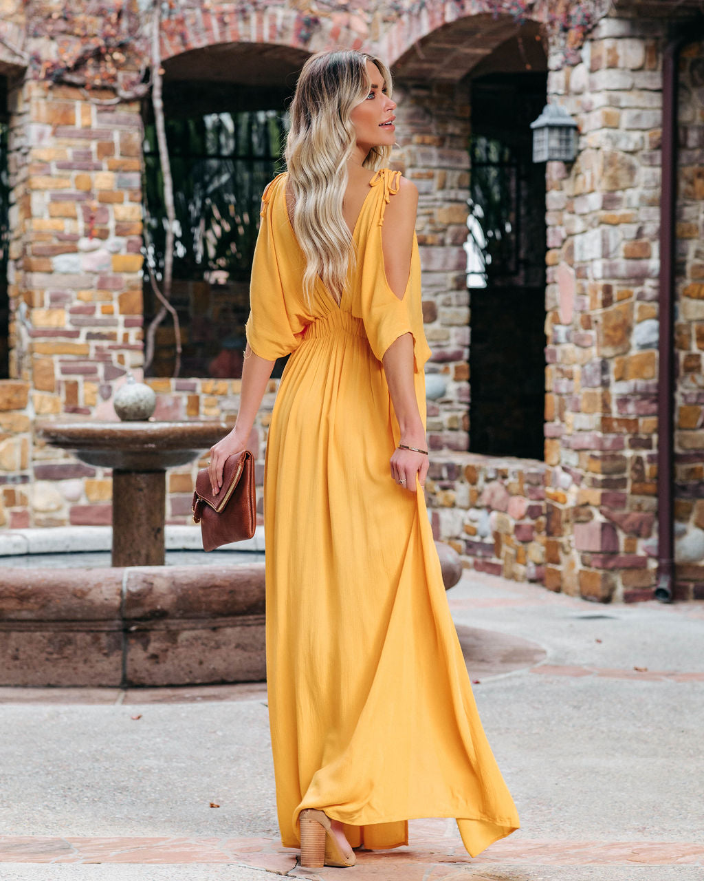 Korrine Cold Shoulder Maxi Dress Marigold
