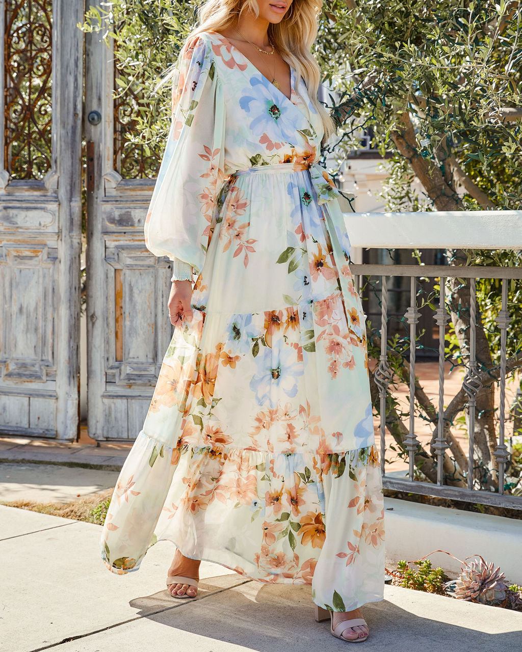 Little Bit Of Sunshine Floral Maxi Dress Mint