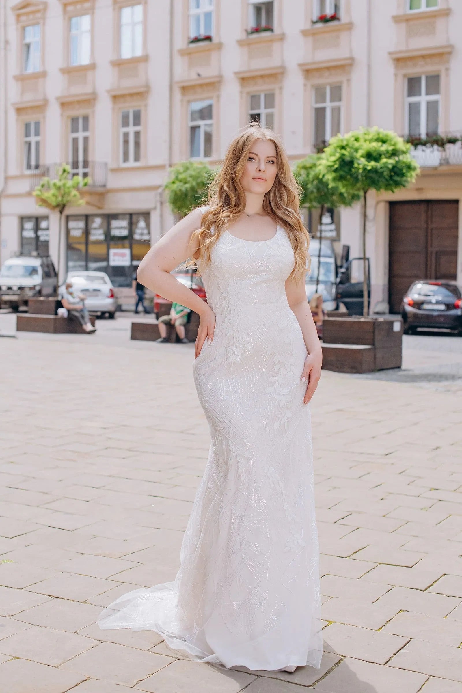 Plus Size Mermaid Wedding Dresses for Women Sleeveles Spaghetti Straps Bridal Gowns with Lace New Summer