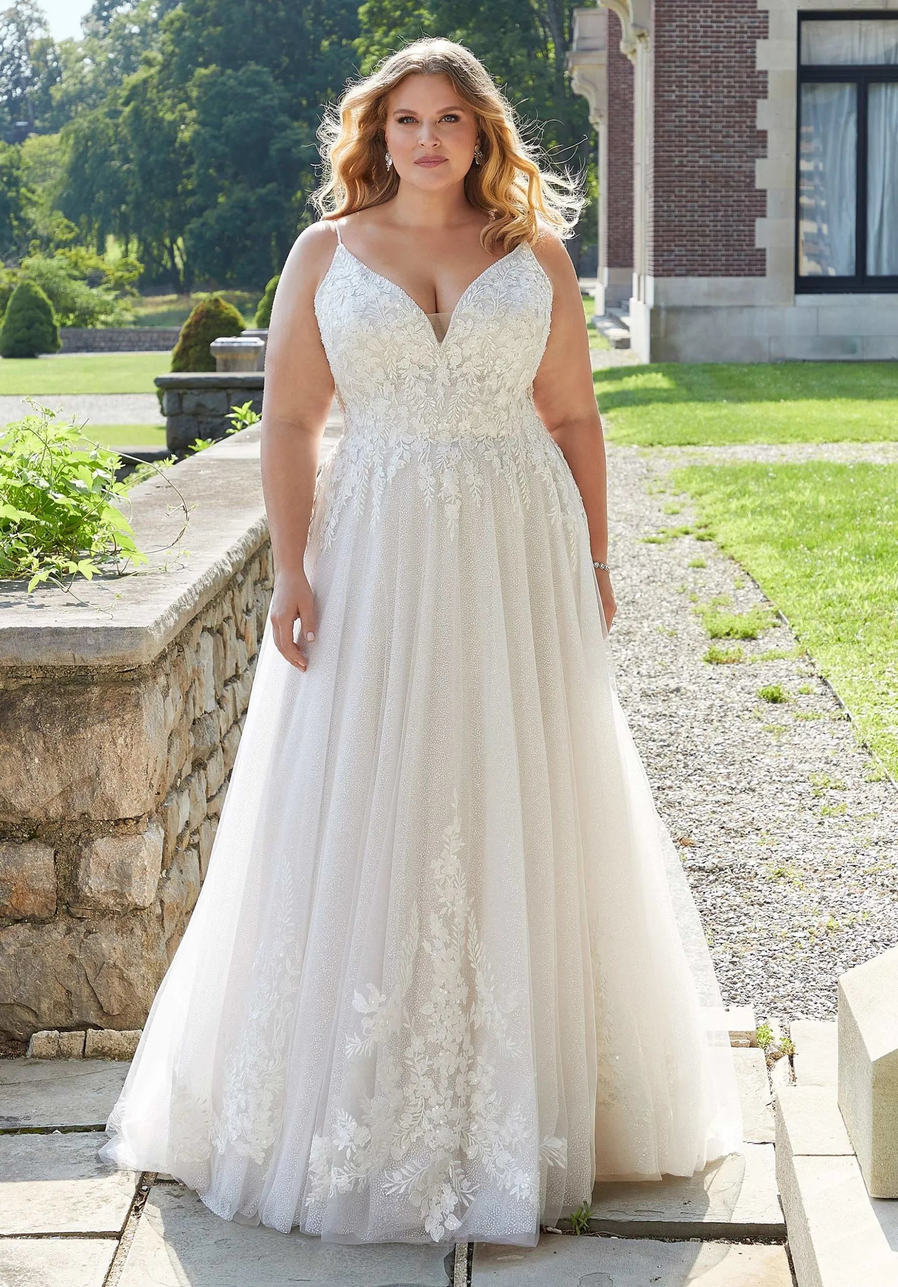 Spaghetti Straps Wedding Dresses with Lace Plus Size Bridal Gowns for Women Summer New Ivory Vestidos De Novia