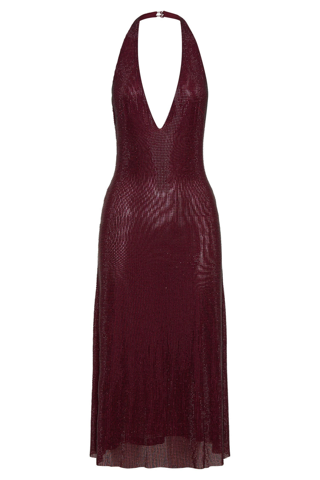Beverly Diamond Halter Neck Midi Dress