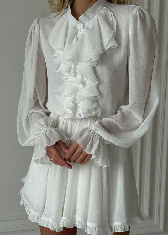 Parisian Charm Ruffled Mini Dress