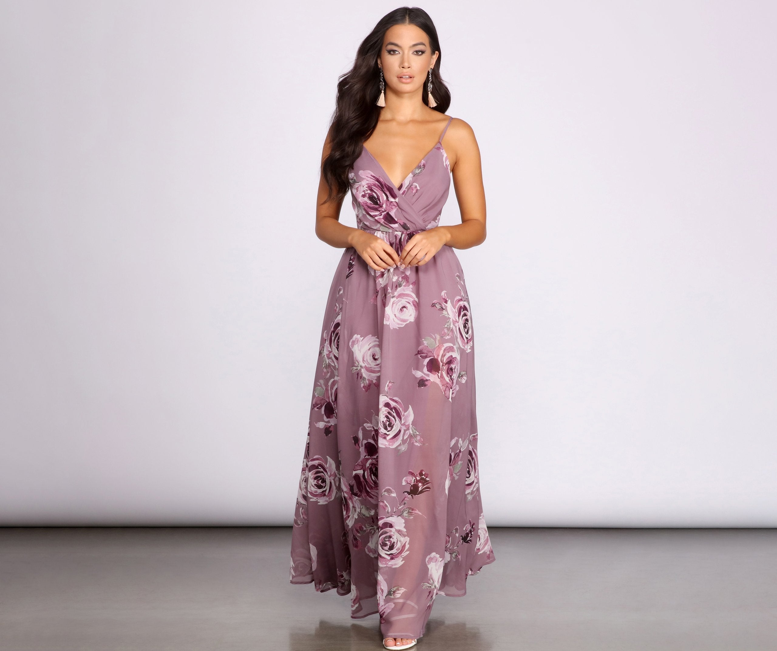 Hila Floral Chiffon A Line Dress