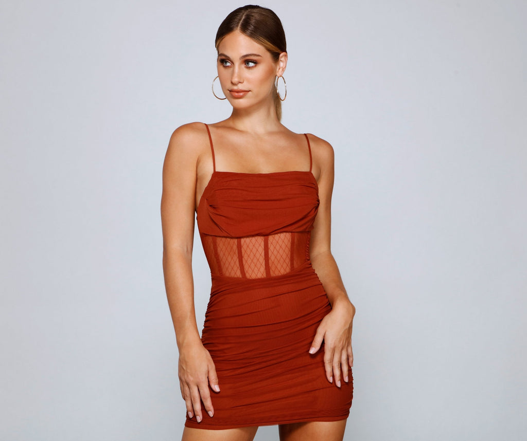 Sheer And Stunning Corset Mini Dress Ins Street