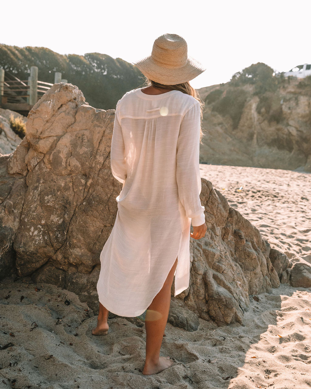 Bali Pocketed Kaftan Dress Bamboo Cream FINAL