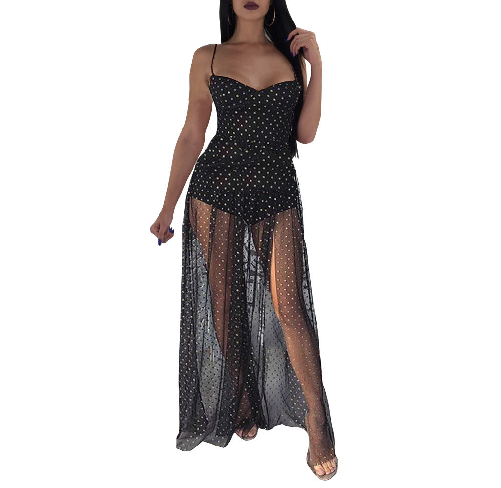 Underwood Strapless Smocked Crochet Midi Dress Black