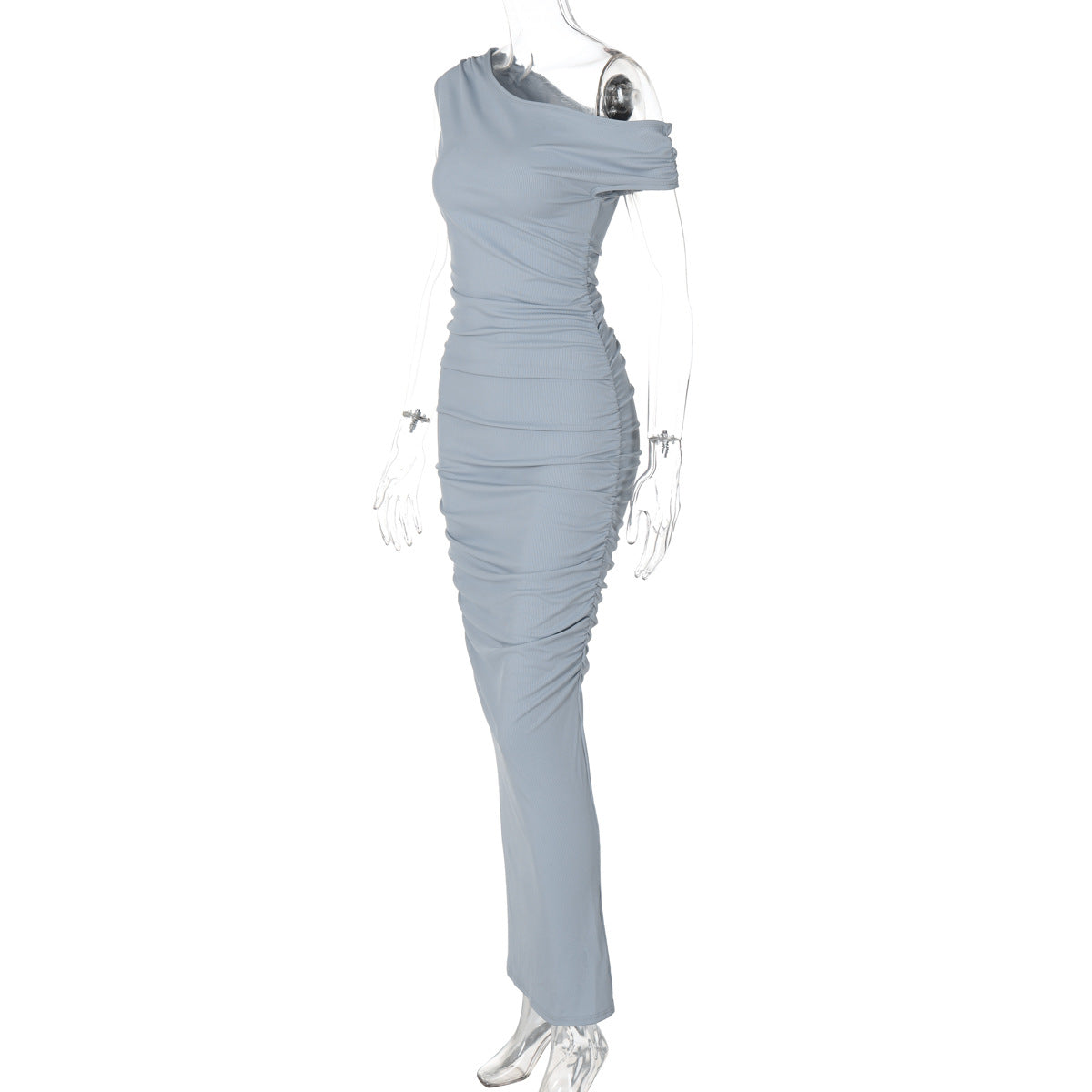 Mystical Off Shoulder Dress Grey