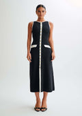 Valeria Contrast Trim Midi Dress