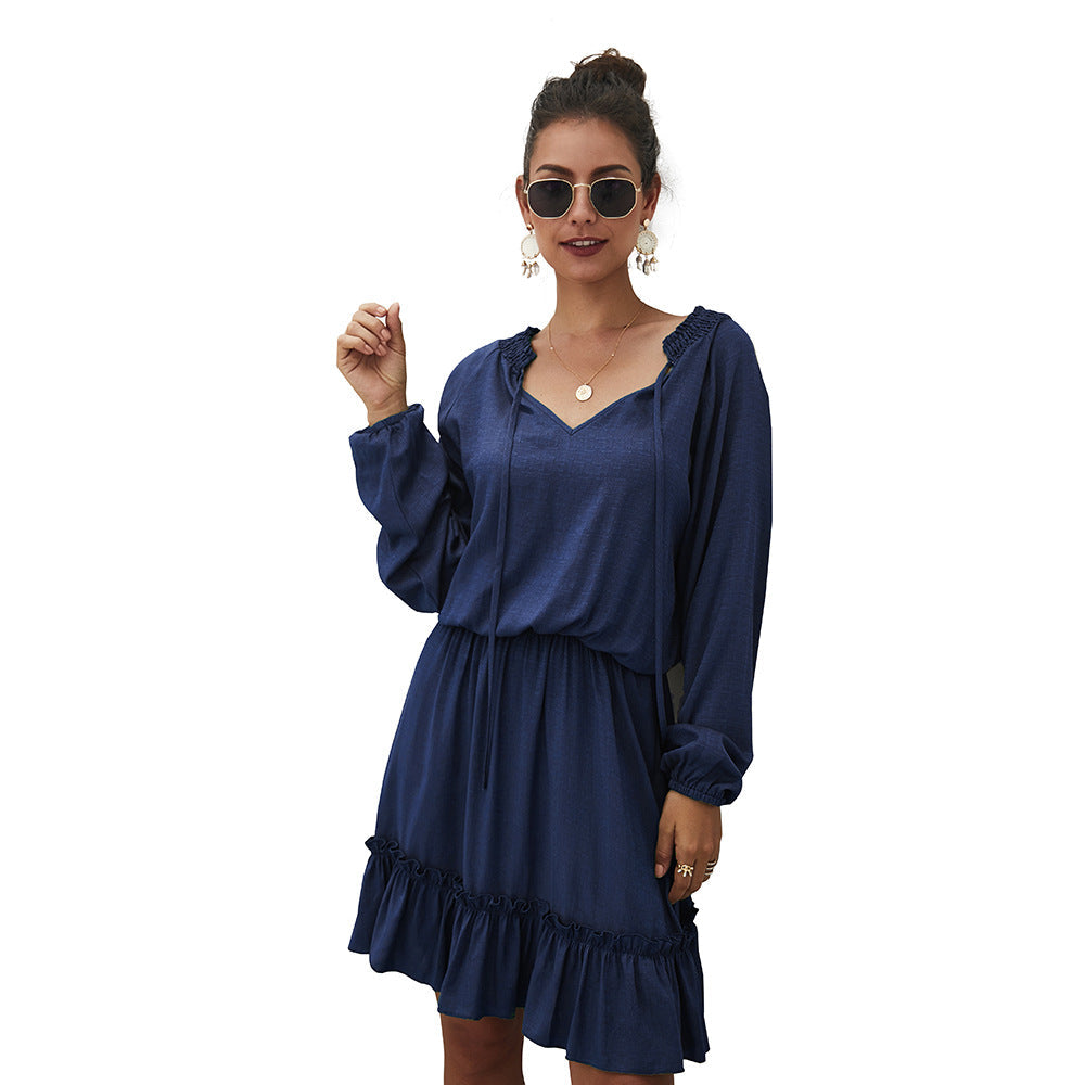 Lena Satin Midi Dress Navy