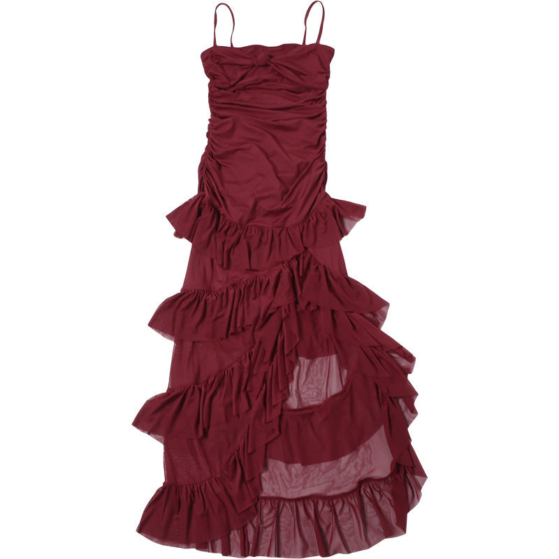 Ruffle Radiance Dress Red