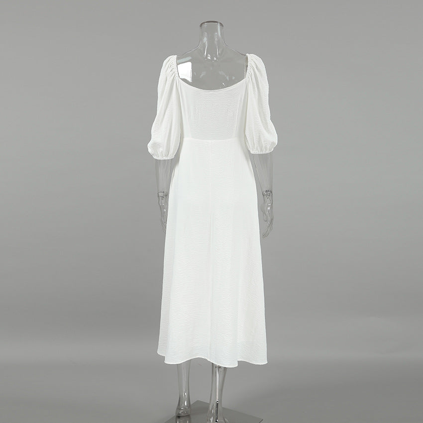 Fae Off Shoulder Dress White