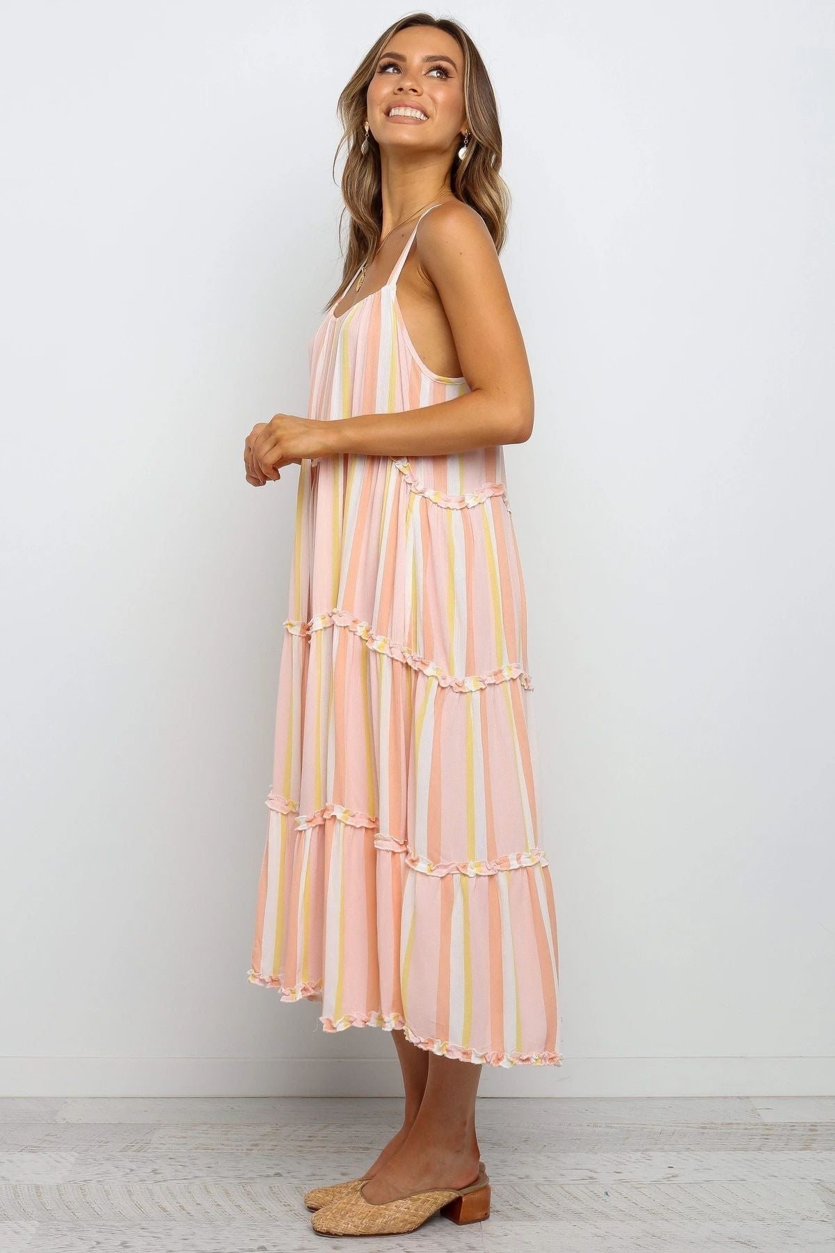 Copeland Smocked Tiered Tassel Maxi Dress FINAL