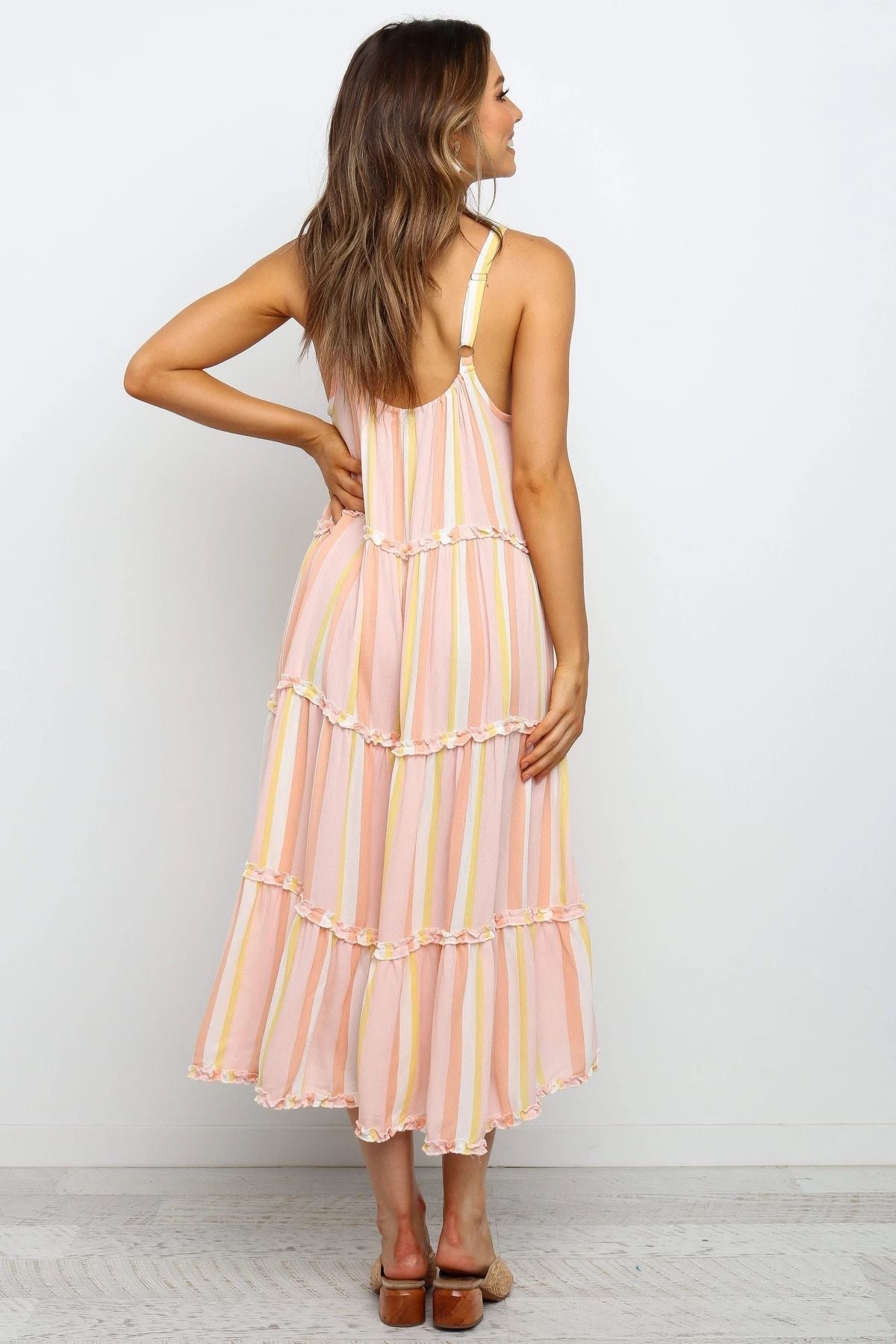 Copeland Smocked Tiered Tassel Maxi Dress FINAL