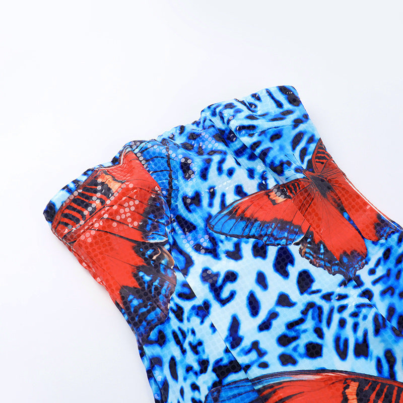 Carlini Mini Dress Blue