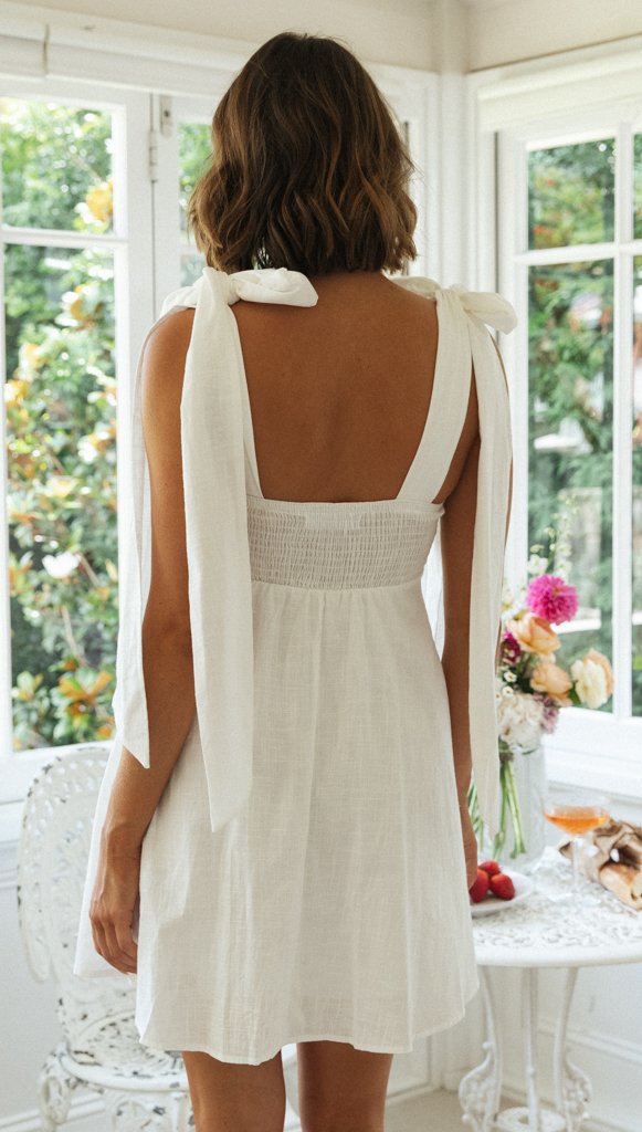 Pepper Pots Mini Dress White