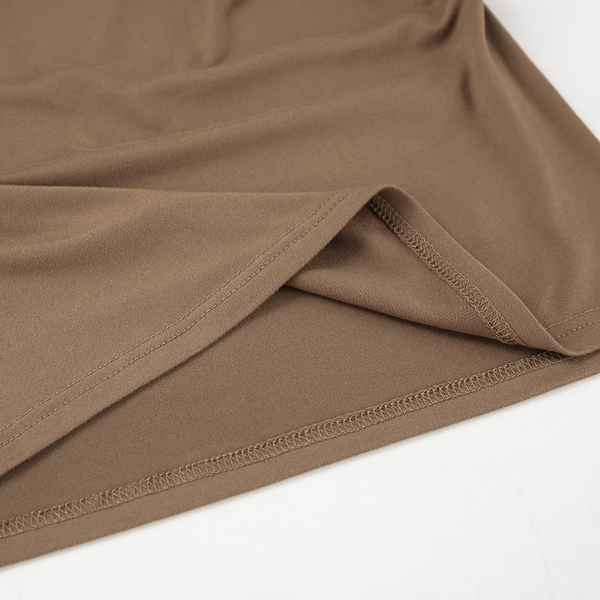Mocha Mousse Mini Dress Brown